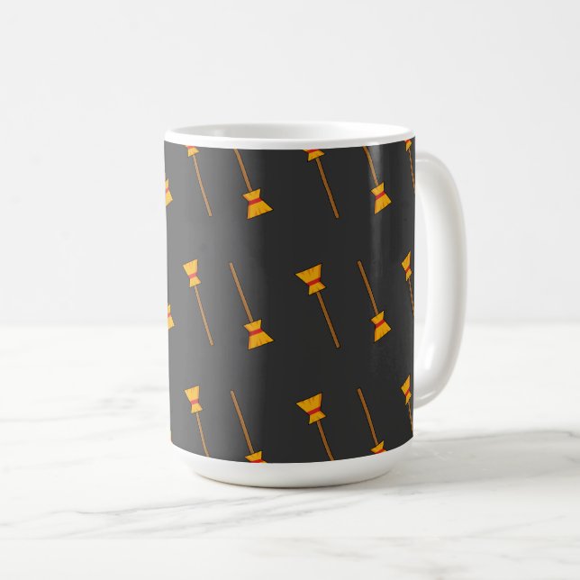 Witch Broom Coffee Mug (Front Right)