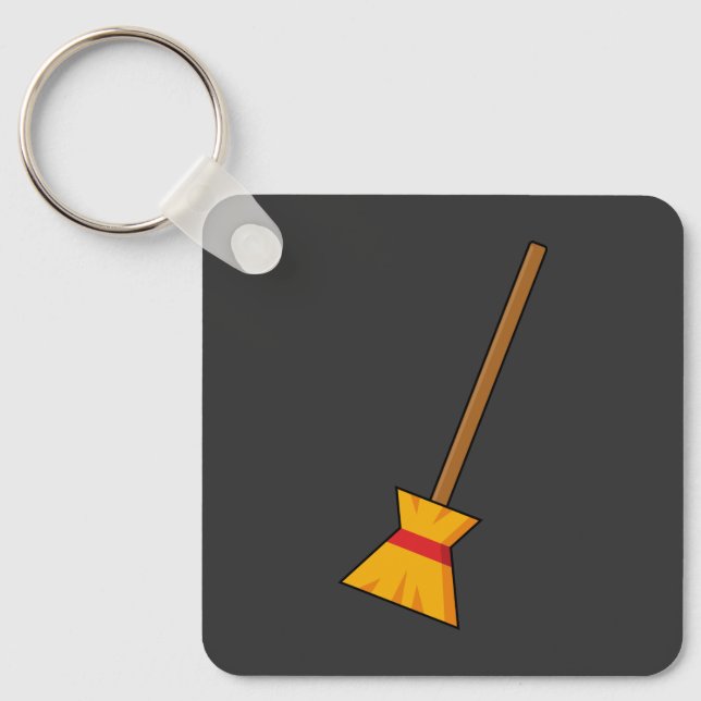 Witch Broom Key Ring (Front)