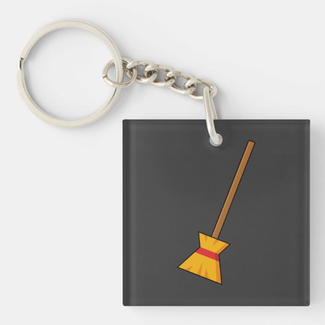 Witch Broom Key Ring (Front)