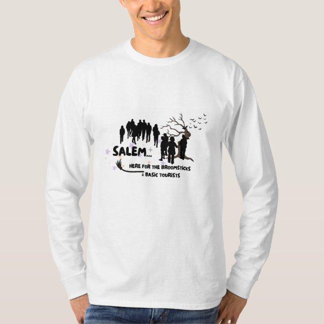 Witch Broom Shirt Visit Salem Basic Tourist (Front)