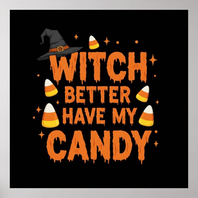 Witch Candy Tee Poster (Front)