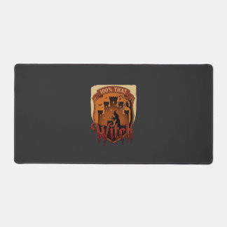 Witch Castle Cauldron Owl Bats_1 Desk Mat