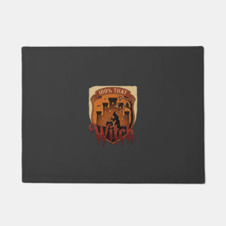 Witch Castle Cauldron Owl Bats_1 Doormat