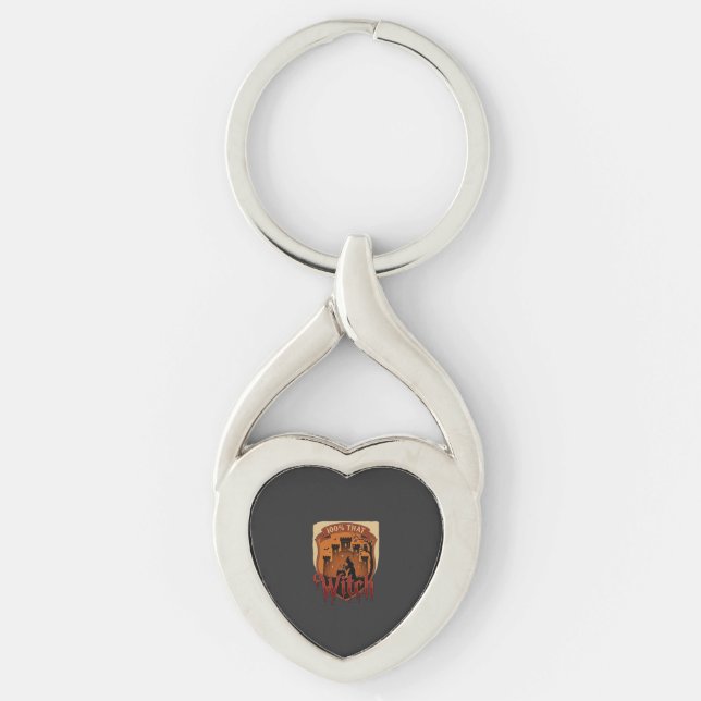 Witch Castle Cauldron Owl Bats_1 Key Ring (Front)
