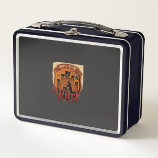 Witch Castle Cauldron Owl Bats_1 Metal Lunch Box