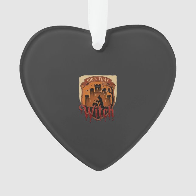 Witch Castle Cauldron Owl Bats_1 Ornament (Front)