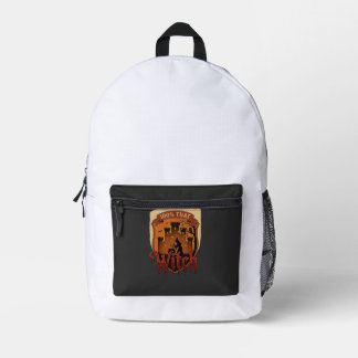 Witch Castle Cauldron Owl Bats_1 Printed Backpack