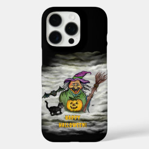 Witch , Cat , Bat and Pumpkin , Happy Halloween ! iPhone 16 Pro Case