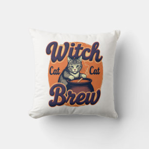 Witch Cat Brew Cushion