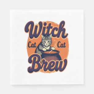 Witch Cat Brew Napkin