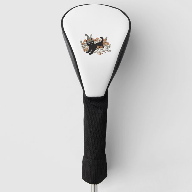 Witch Cat   Golf Head Cover (Front)