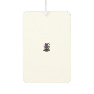 Witch Cat Halloween Latte  Creepy Cute Coffee with Car Air Freshener