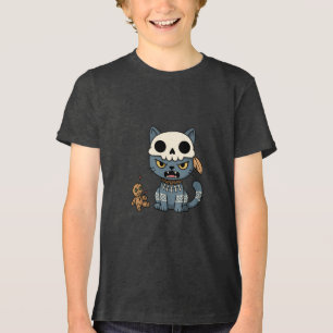 Witch Cat Voodoo Doll Tri-Blend Shirt