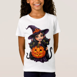 Witch Cats Jack O Lantern Halloween 🐈⬛ T-Shirt