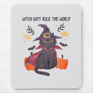 Witch Cats Rule The World – Black Cat Mouse Mat
