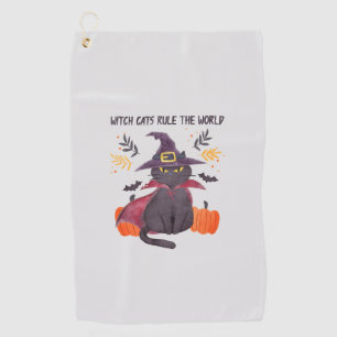 Witch Cats Rule The World Golf Towel