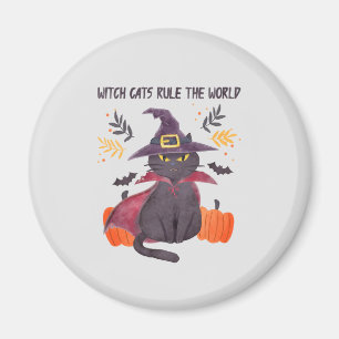 Witch Cats Rule The World Magnet