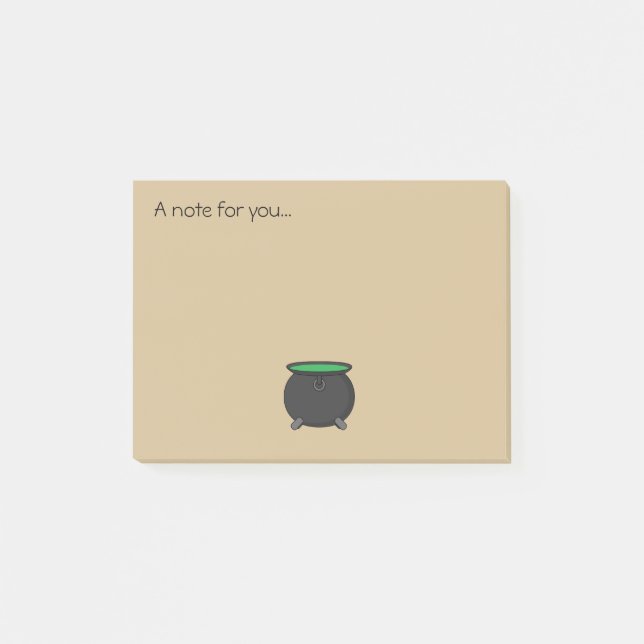 Witch Cauldron | Add Text Post-it Notes (Front)