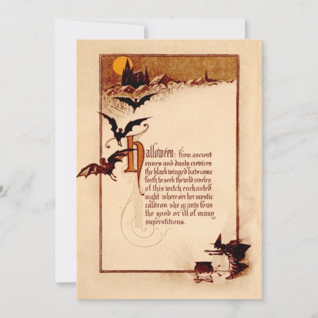 Witch Cauldron Bat Full Moon (Front)