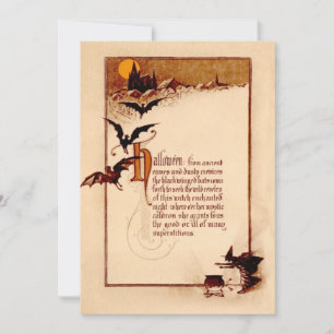 Witch Cauldron Bat Full Moon