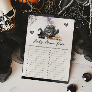 Witch Cauldron Brewing Baby Name Race Game