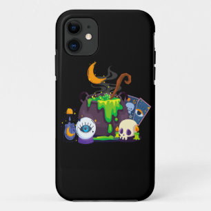 Witch Cauldron Cooking Potion Under The Moonlight iPhone 11 Case