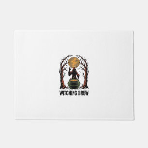Witch Cauldron Halloween Vintage Engraving Shirt_1 Doormat