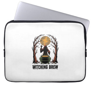 Witch Cauldron Halloween Vintage Engraving Shirt_1 Laptop Sleeve
