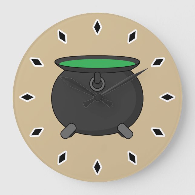 Witch Cauldron Large Clock (Front)