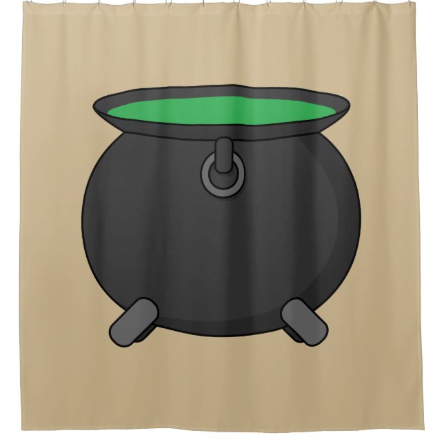 Witch Cauldron Shower Curtain (Front)