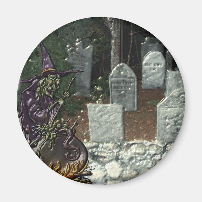 Witch Cemetery Magnet (Front)