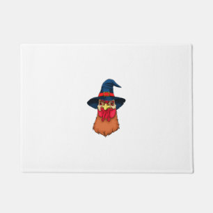Witch Chicken Funny Halloween Horror Scary Doormat