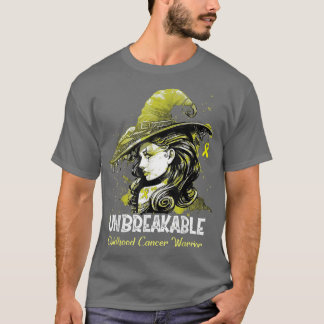 Witch Childhood Cancer Warrior Awareness Unbreakab T-Shirt