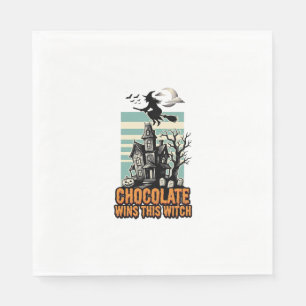 Witch Chocolate Shirt Sweet Halloween Treat Design Napkin