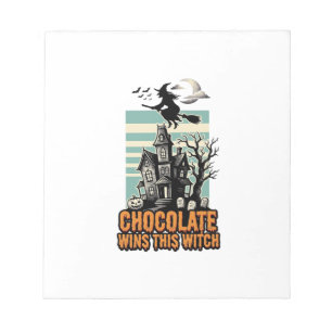 Witch Chocolate Shirt Sweet Halloween Treat Design Notepad