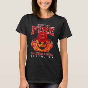 Witch City Firefighter Halloween Capital Salem T-Shirt