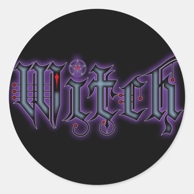 Witch Classic Round Sticker (Front)