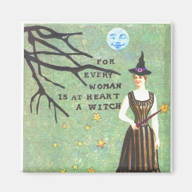 witch collage magnet (Front)