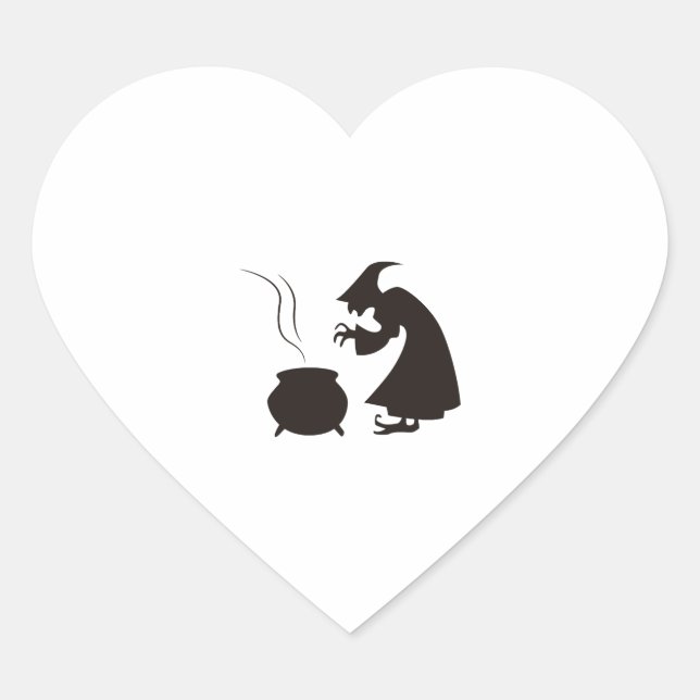 witch cooking heart sticker (Front)