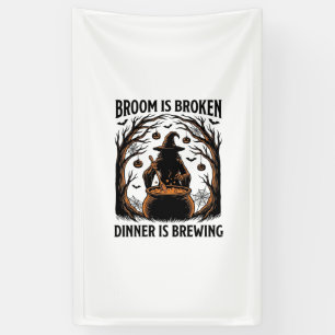 Witch Cooking Shirt Funny Halloween Cauldron Desig Banner