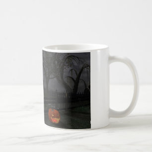 Witch Cottage with Pumpkin Lantern Coffee Mug