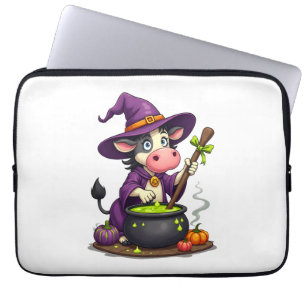 Witch Cow Cauldron Brew Laptop Sleeve
