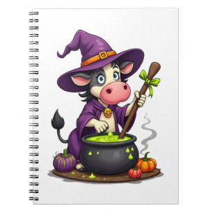 Witch Cow Cauldron Brew Notebook