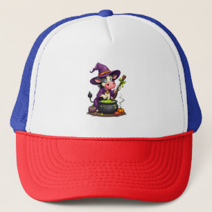 Witch Cow Cauldron Brew Trucker Hat