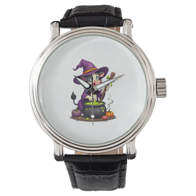 Witch Cow Cauldron Brew Watch (Front)