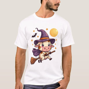 Witch Cow on a Broomstick T-Shirt