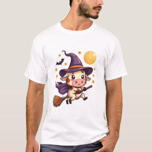 Witch Cow on a Broomstick T-Shirt