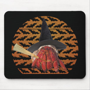 Witch Crab Funny Halloween Hermit Crab Lover Mouse Mat