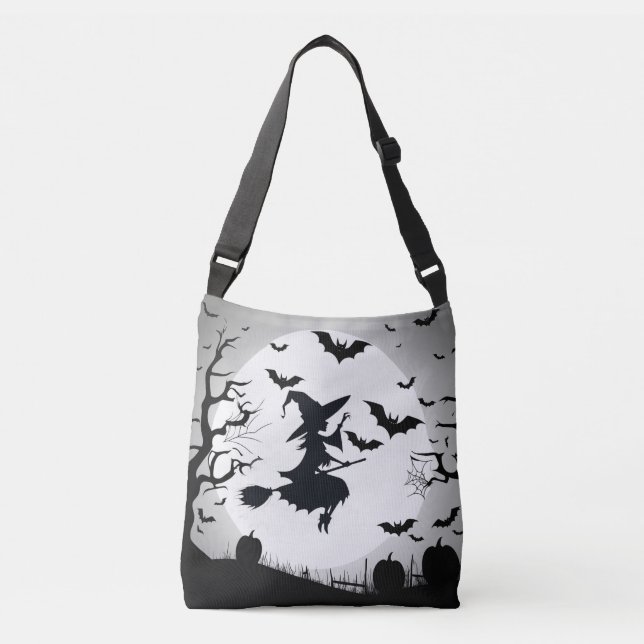 Witch Crossbody Bag - Gothic Halloween Purse (Front)