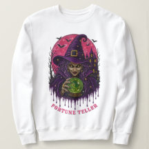 Witch Crystal Ball Purple Hat Rhinestone Beaded